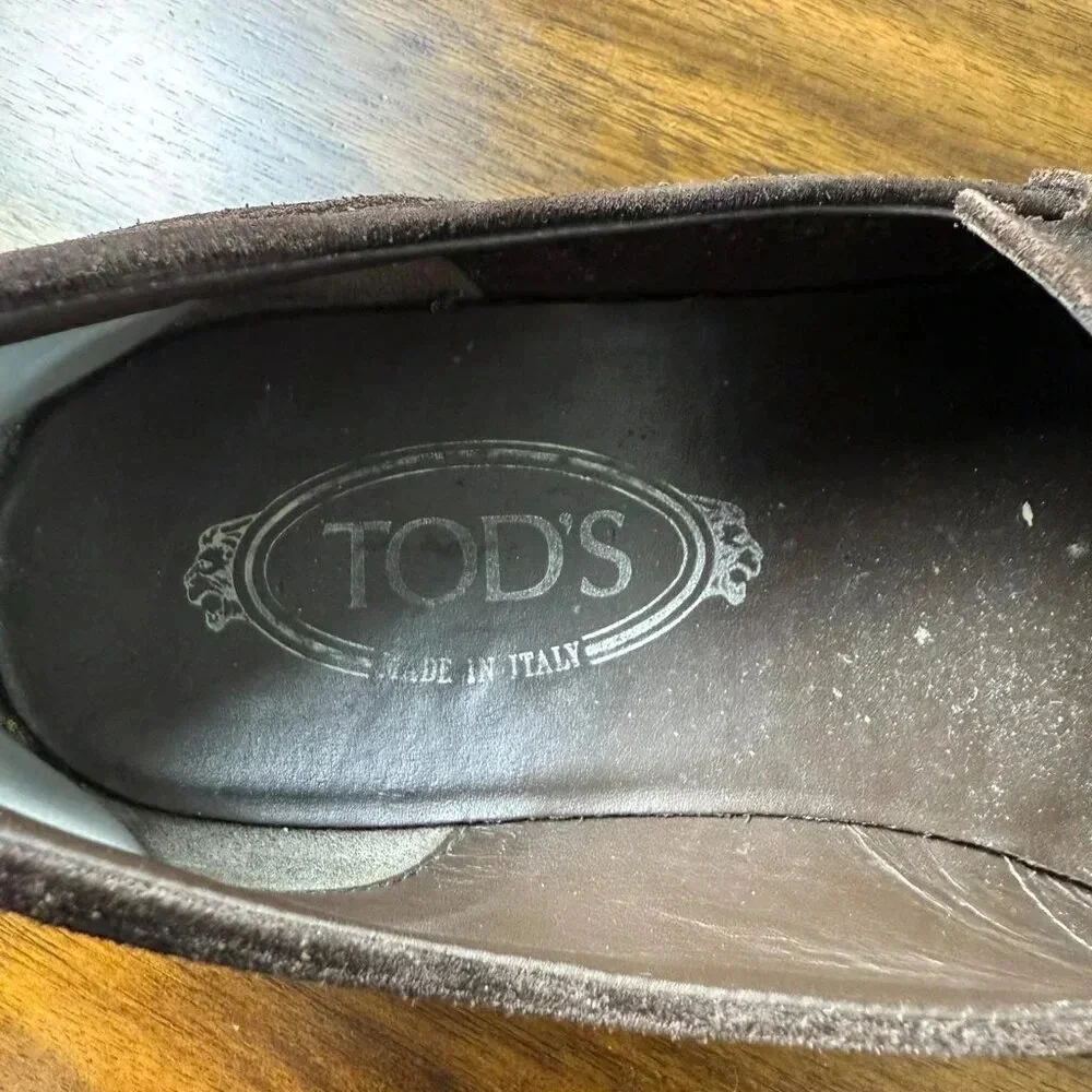 Tod's City Gommino Brown Suede‎ Driving Shoe M5/W7